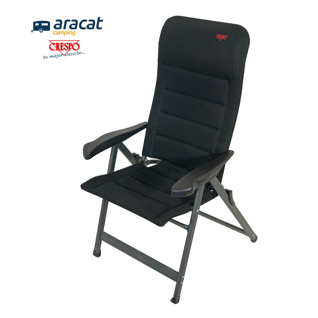 Crespo AL-237-DL negro - Silla plegable reforzada Deluxe 7