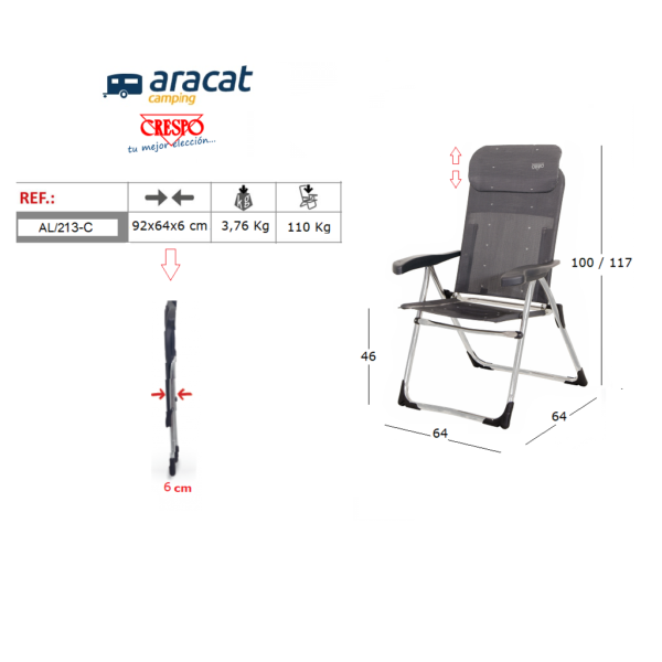 Silla para camper Crespo AL/213-C