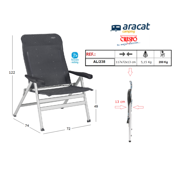 Ficha técnica butaca Crespo AL/238
