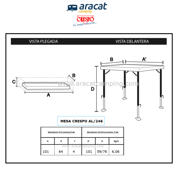 Medidas Mesa Crespo AL/246
